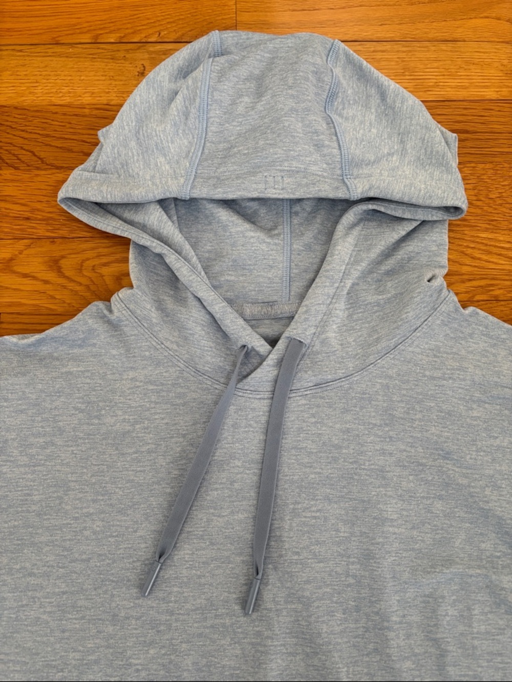 Men’s Lululemon Soft Jersey Hoodie Pullover Shirt Heathered Blue Size Large - Picture 4 of 8